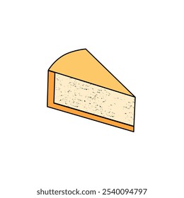 ilustração de bolo com recheio de creme dentro