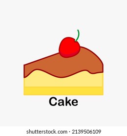 cake. cake illustration design complete with color