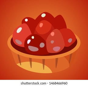 cake illustration design, cupcake vector design.
