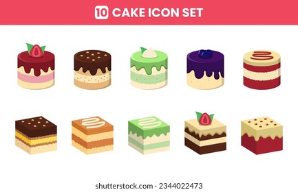 cake illustration design, suitable for various purposes such as poster designs, menus, brochures, templates, social media and others.