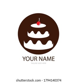 cake illustration icon logo vector