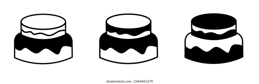Ilustración de pasteles. Juego de vectores de iconos de pastel. Diseño para negocios. Vector de material.