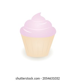 Cake illustration isolated on white background.