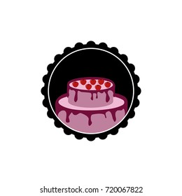 Cake Illustration Logo Template