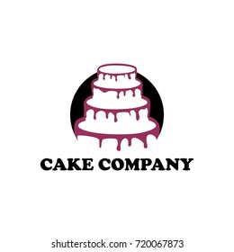 Cake Illustration Logo Template