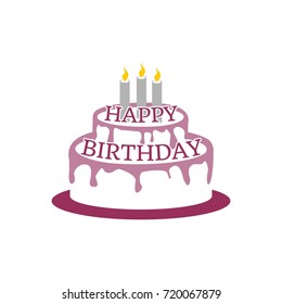 Cake Illustration Logo Template