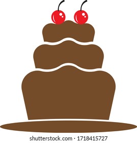 Vektorgrafik-Logo für Kuchen
