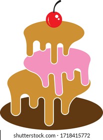 cake illustration logo vector template
