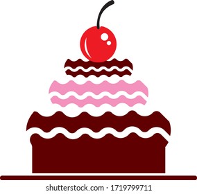 cake illustration logo vector template
