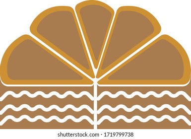 cake illustration logo vector template
