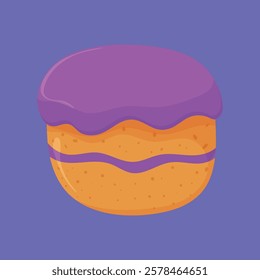 Cake Illustration vector. strawberry cake game icon illustration