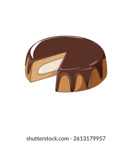 Cake Illustration, Vector Symbol for Dessert, Celebration, and Baking Design