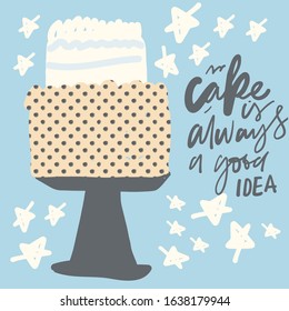 Cake illustration for your design. Cake is always a good idea.