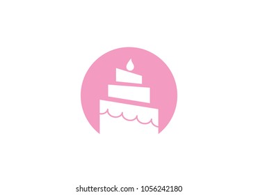 cake ilustration logo vector template