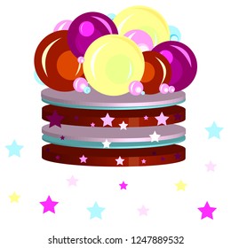 cake ilustration logo vector template