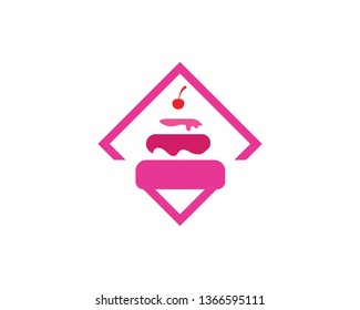 cake ilustration logo vector template