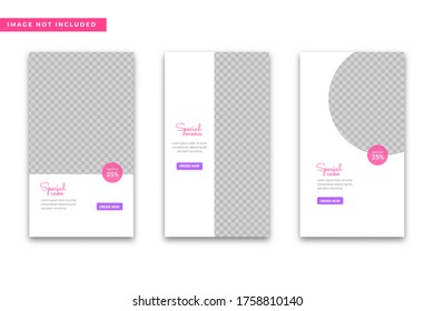 Cake Instagram Stories Template Collection,  Premium Vector.