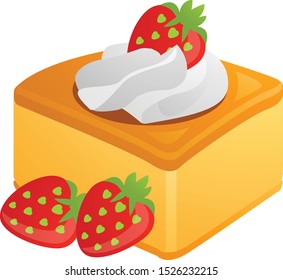 Cake isolated on white background. illustration vector