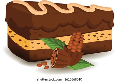 cake isolated on white background. illustration vector
