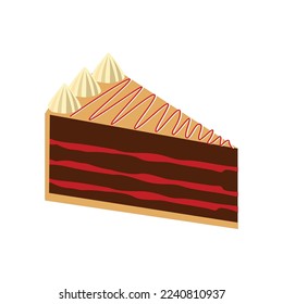 Cake isolated on a white background.