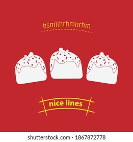 cake isolated vector icon. christmas design element