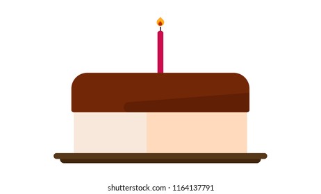Cake isolated vector illustration