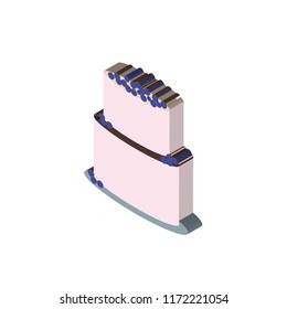 Cake isometric left top view 3D icon