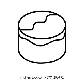 cake isometric simple icon isolated in white background 