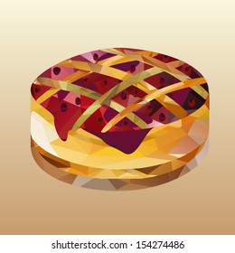 cake with jam polygon