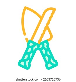 cake knife color icon vector. cake knife sign. isolated symbol illustration