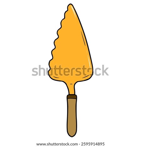cake knife illustration hand drawn isolated vector