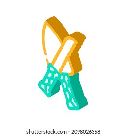 cake knife isometric icon vector. cake knife sign. isolated symbol illustration