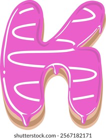Cake Letter Alphabet Vector K