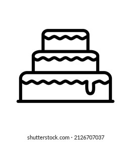 Cake Line Black Icon design