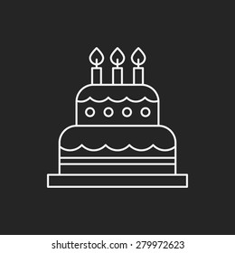 cake line icon