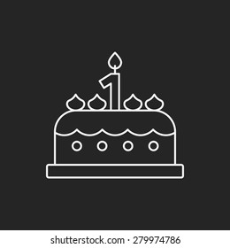 cake line icon