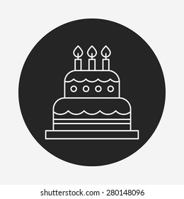 cake line icon
