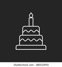 cake line icon