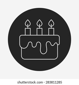 cake line icon