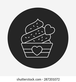 cake line icon