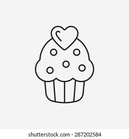 cake line icon