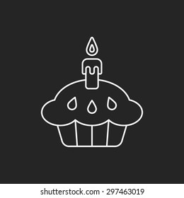 cake line icon