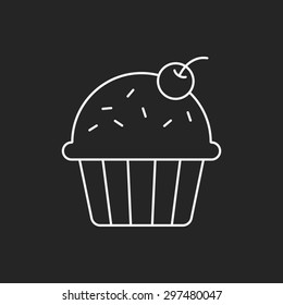 cake line icon