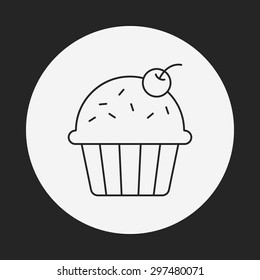 cake line icon