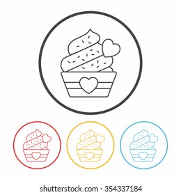 cake line icon