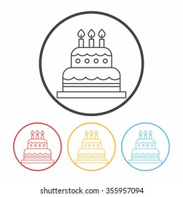 cake line icon