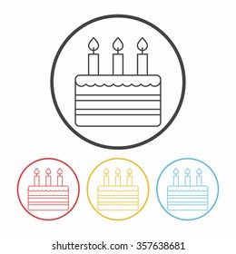 cake line icon