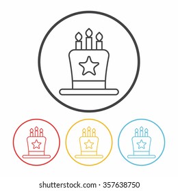 cake line icon