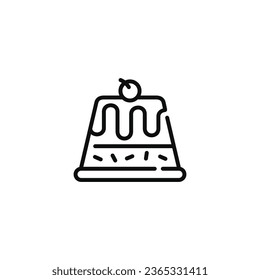 Cake line icon isolated on white background