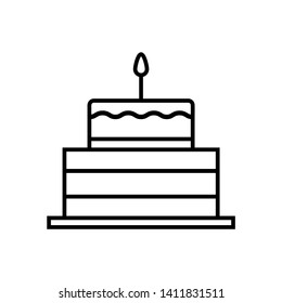 Cake line icon, logo isolated on white background